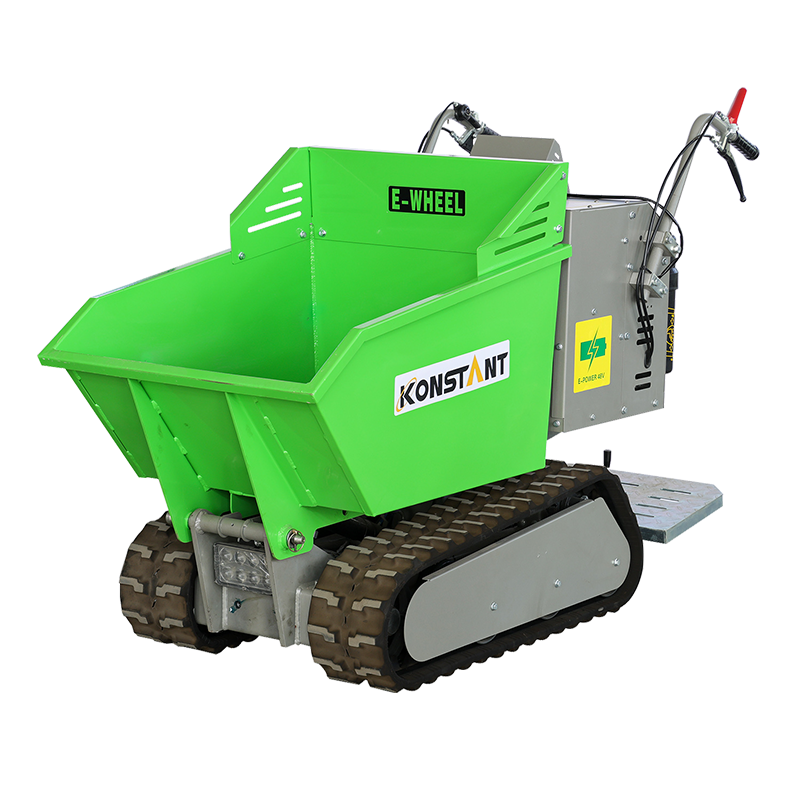 350kg Payload Drive Listrik Dilacak Undercarriage Baterai Mainting Gratis Mini Dumper