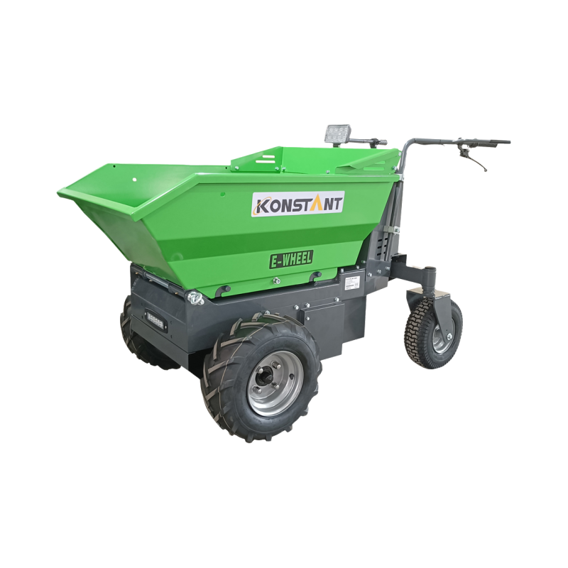 500kg 48V Dorong gerobak listrik 360 ° Dumper Mini Tippip Hidraulik berputar