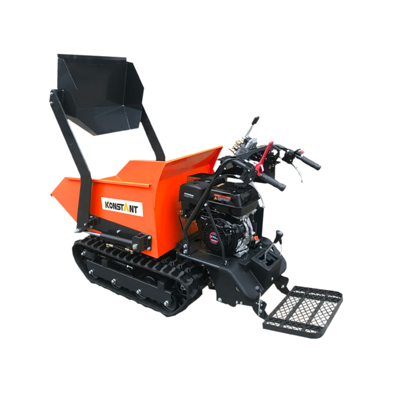 Caterpillar Drive Hidraulik Tipping yang Kuat Dan Praktis Sekop Tertahan Mini Dumper Mini Crawler Bertenaga